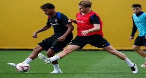 بسبب دي يونج.. إصابة لامين يامال تقلق برشلونة